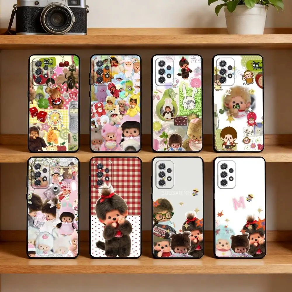 

Cute M-monch-hichis Phone Case For Samsung Galaxy A73,21,22,32,71,53,52,51,80,5G Soft Black Cover