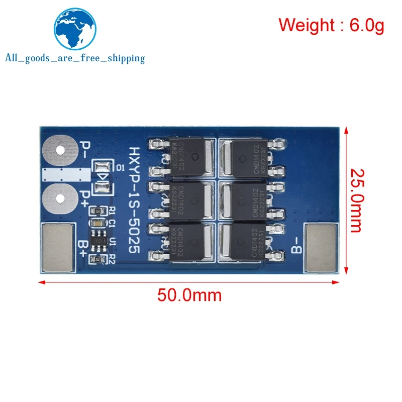 TZT 1S 3.2V 3.7V 24A LiFePO4 Li-ion Lithium Battery Protection Board BMS PCB PCM Cell Pack Overcharge Over-discharge Protect