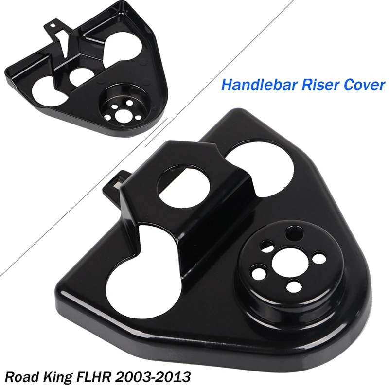 Black Handlebar Riser Cover For  Road King FLHR Custom 2003-2013 Replacement