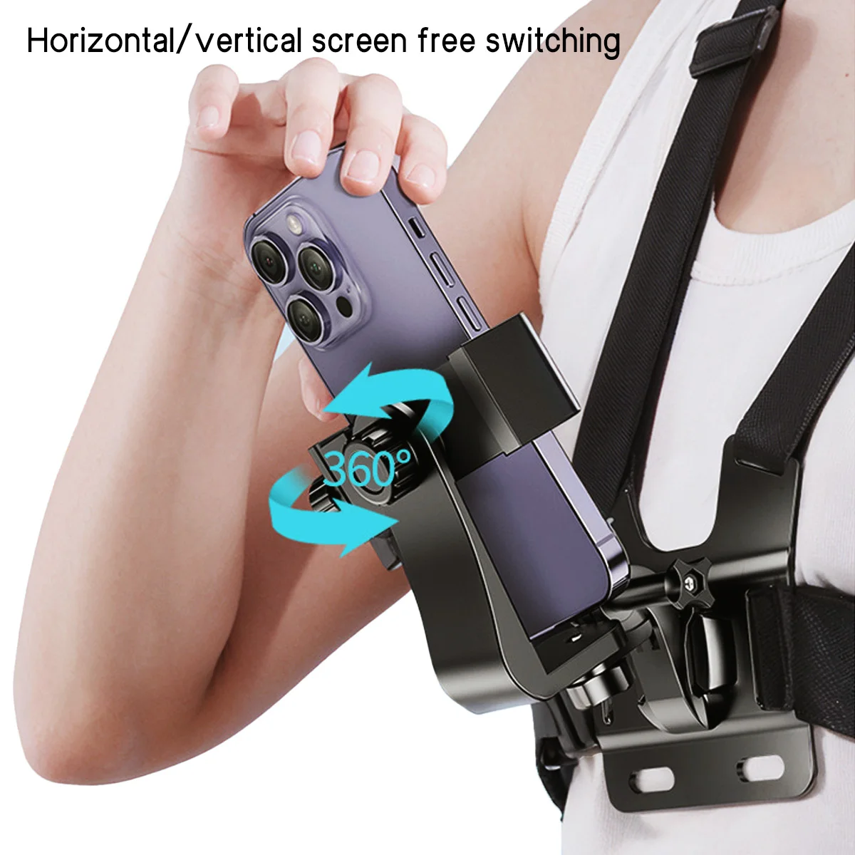 1PCS Chest Strap Bracket Adjustable Phone Clip Holder for Action Camera Cell Phone Camera Compatible Multi Device Accessories image 2