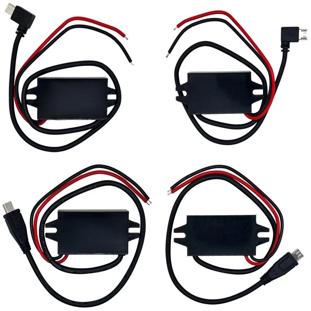 Waterproof 12V/24 to 5V 3A 15W Converter DC-DC Step Down Module Power Adapter USB-A Female/Type C/dual USB/open Wire Connector