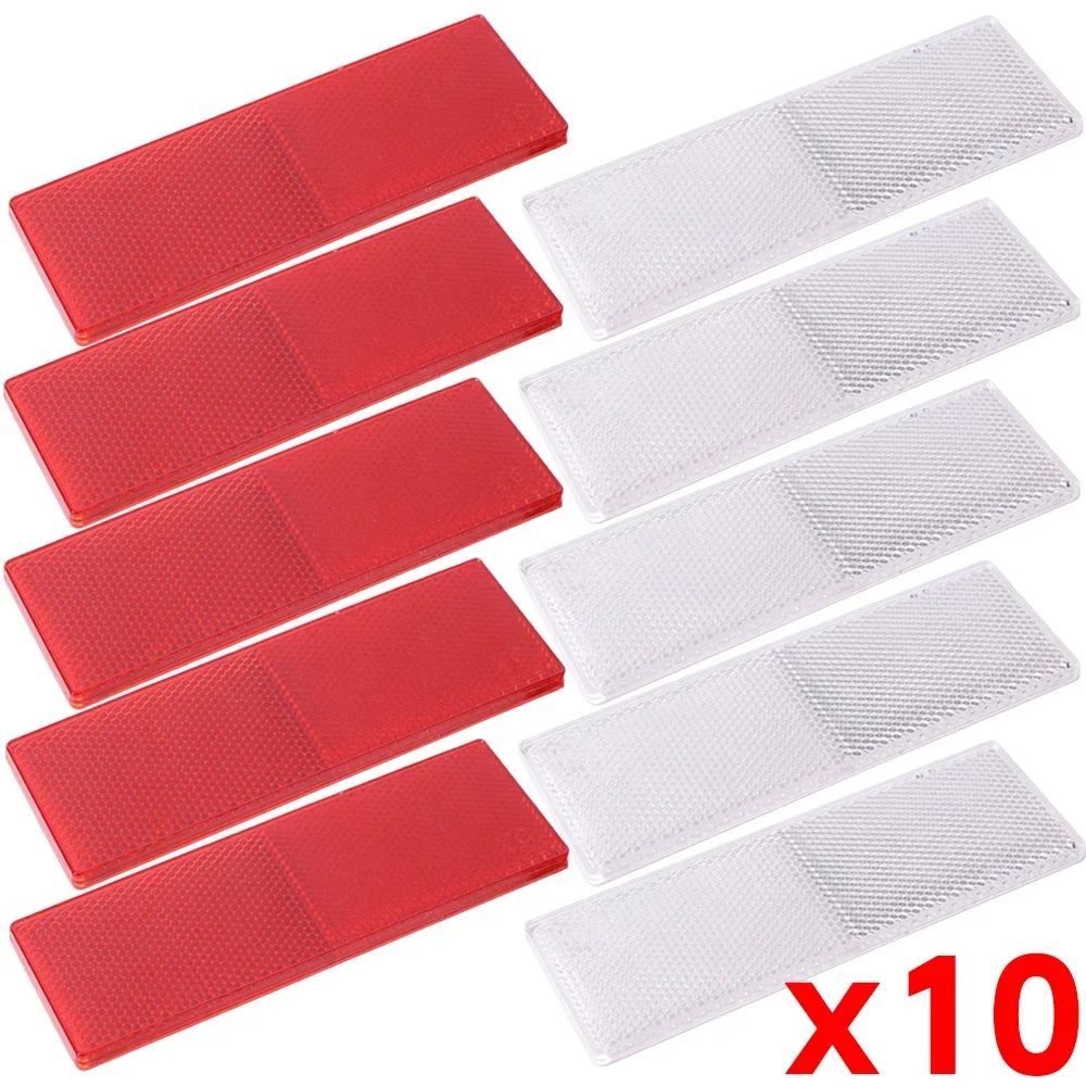 5/10Pcs Car Reflective Safety Warning Plate Sticker Waterproof  Auto Truck Motorcycle Night Warning Plate Reflector Sign Decal