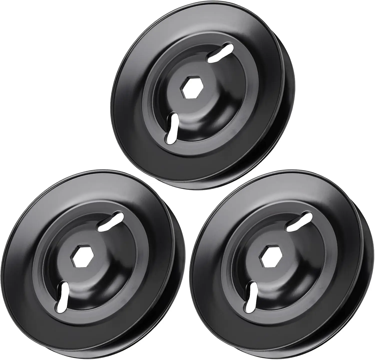 

3 Pack Spindle Pulley for M155979 GX20335, John Deere 48" Deck L120 L130 LA130 LA140 S240 X140 Z245 Z255 Z355E Lawn Mowers