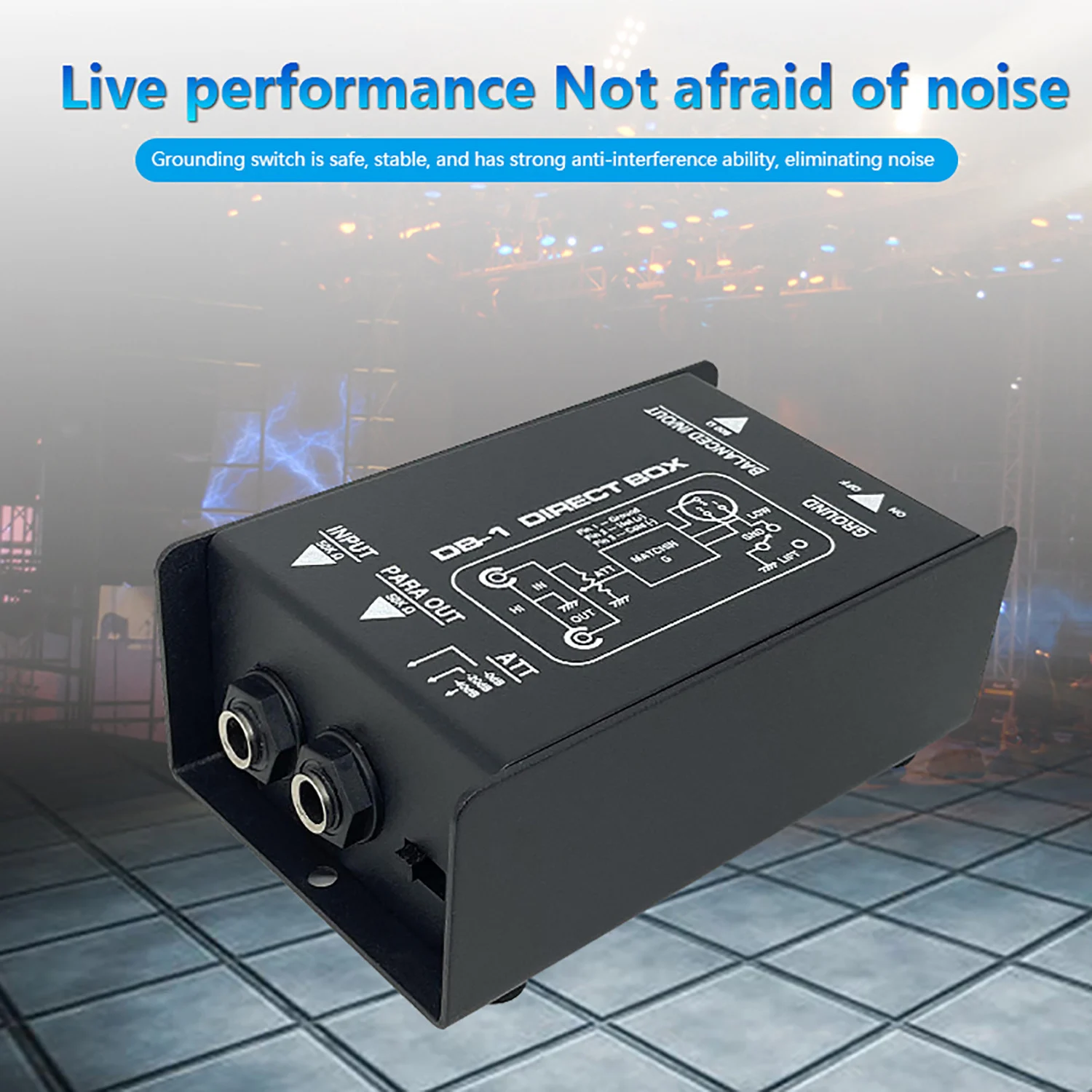 WOOPKER السلبي الصوت دي صندوق منخفض الضوضاء قناة واحدة متوازنة غير متوازنة إشارة المعزل استوديو المرحلة الصوت المؤثر للجيتار