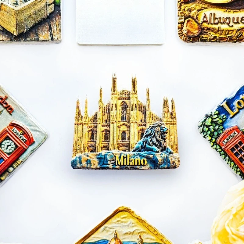 Milan Italy Fridge Magnet - Iconic 3D Duomo Cathedral Souvenir Unique Italian Landmark Gift for Travel & Elegant Home Decor