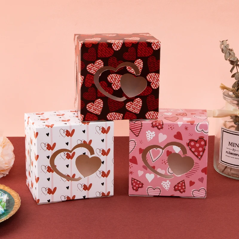 LBSISI Life-Paper Gift Box Packaging for Cake Candy Snack Cookies Wedding Party Festival Decoration New Valentine's Day