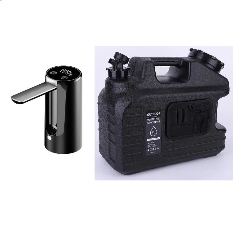 

13L Camping Water Jug Water Pump Faucet Emergency Water Tank Portable Water Container for Outdoor Hiking Camping Picnic Supplies