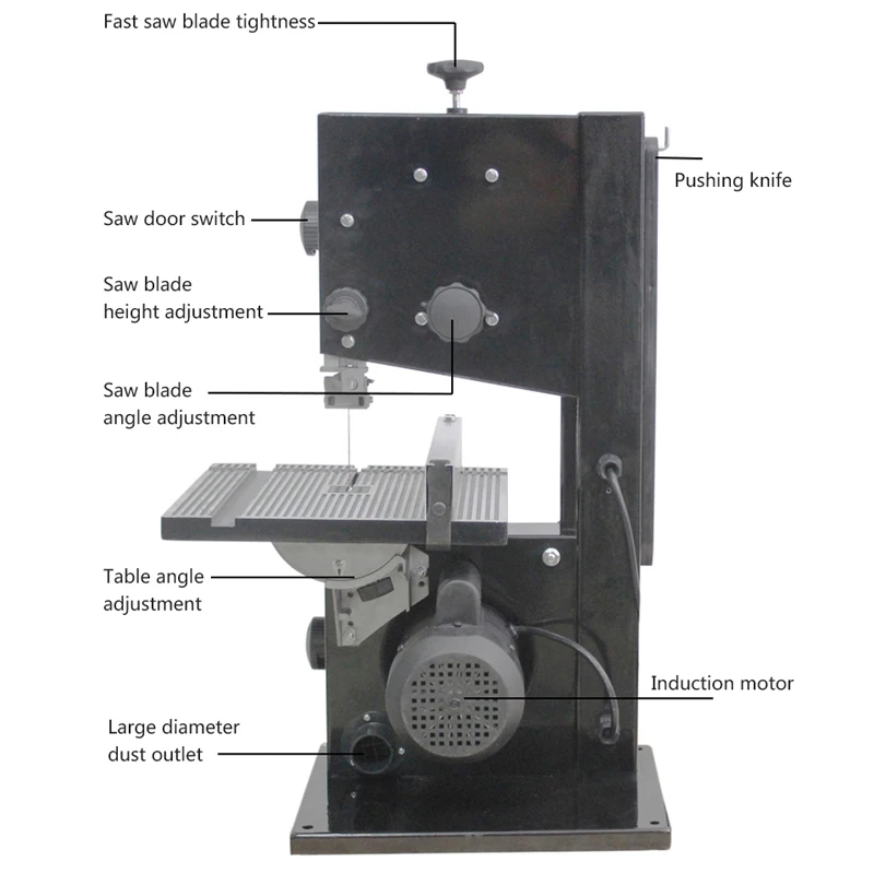 8 Inch 350W/550W Multifunctional Woodworking Band-Sawing Machine Band Saw Machine Household Curve Saw Work Table Saws