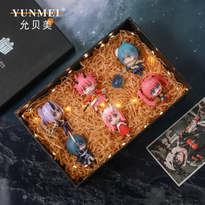 

Коллекционная фигурка Римуру Милим из аниме «Тогда я переродился в слайма» от Yunmei Chibi – украшение для рабочего стола для фанатов аниме