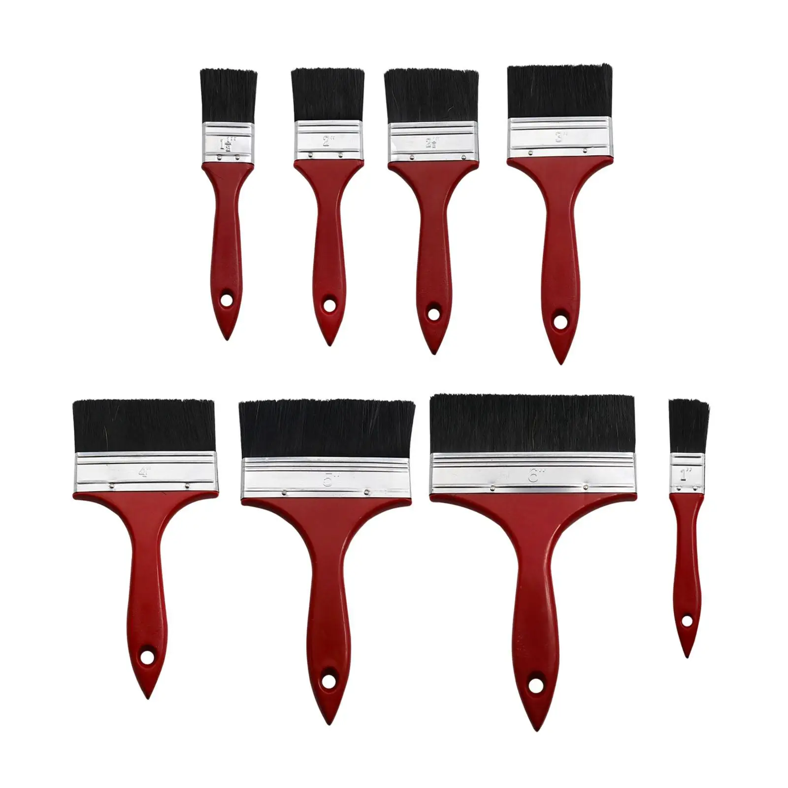 

8Pcs Paint Brushes Multipurpose Painting Supplies Trimming with Ergonomic Handle Practical Tools for Varnish DIY Crafts Gesso