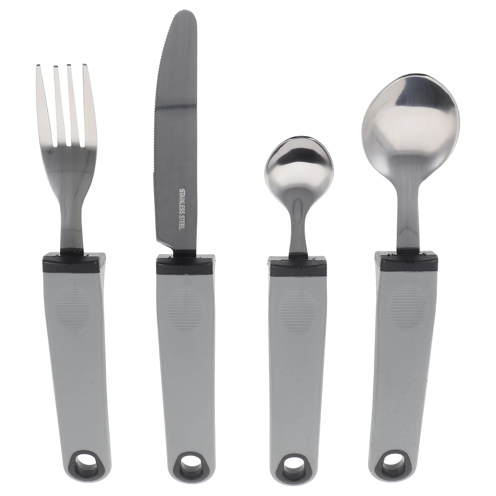 

Elderly Tableware Feeding Fork Portable Cutlery Stainless Steel Spoon Patients Adaptive