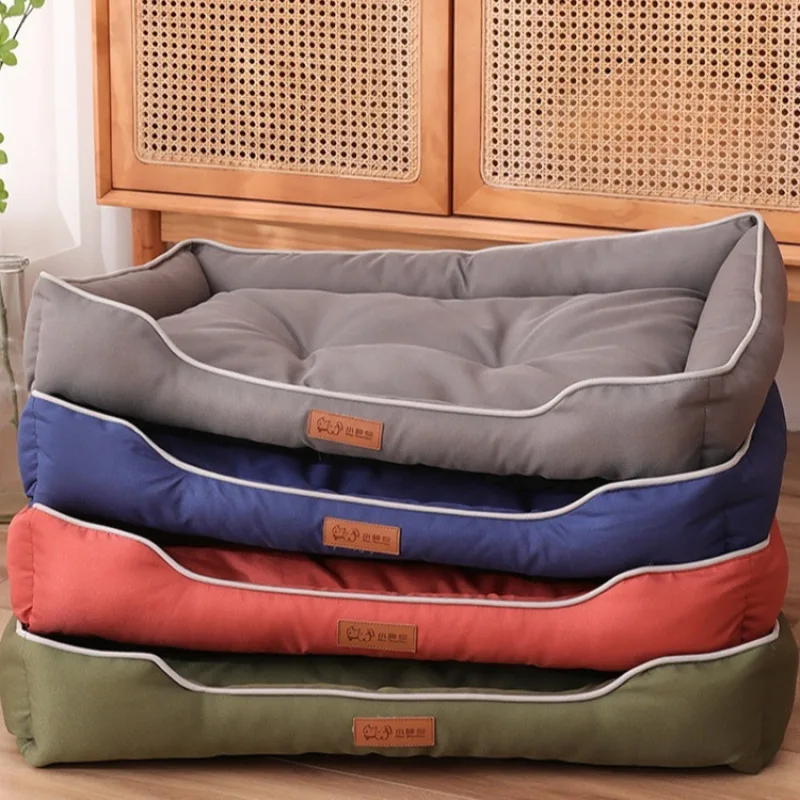 Luxury Large Dog Bed Bite Resistant Wear-resistant Waterproof Cat Mat Pet Bed for Dogs Soft High Rebound Sofa Puppy Accessories