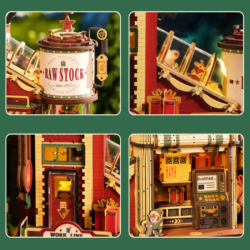 Boîte à musique Puzzle 3D en bois, usine de cadeaux de rêve, modèle de noël, Kit de bricolage pour enfants et adultes, meilleur cadeau de décoration pour filles