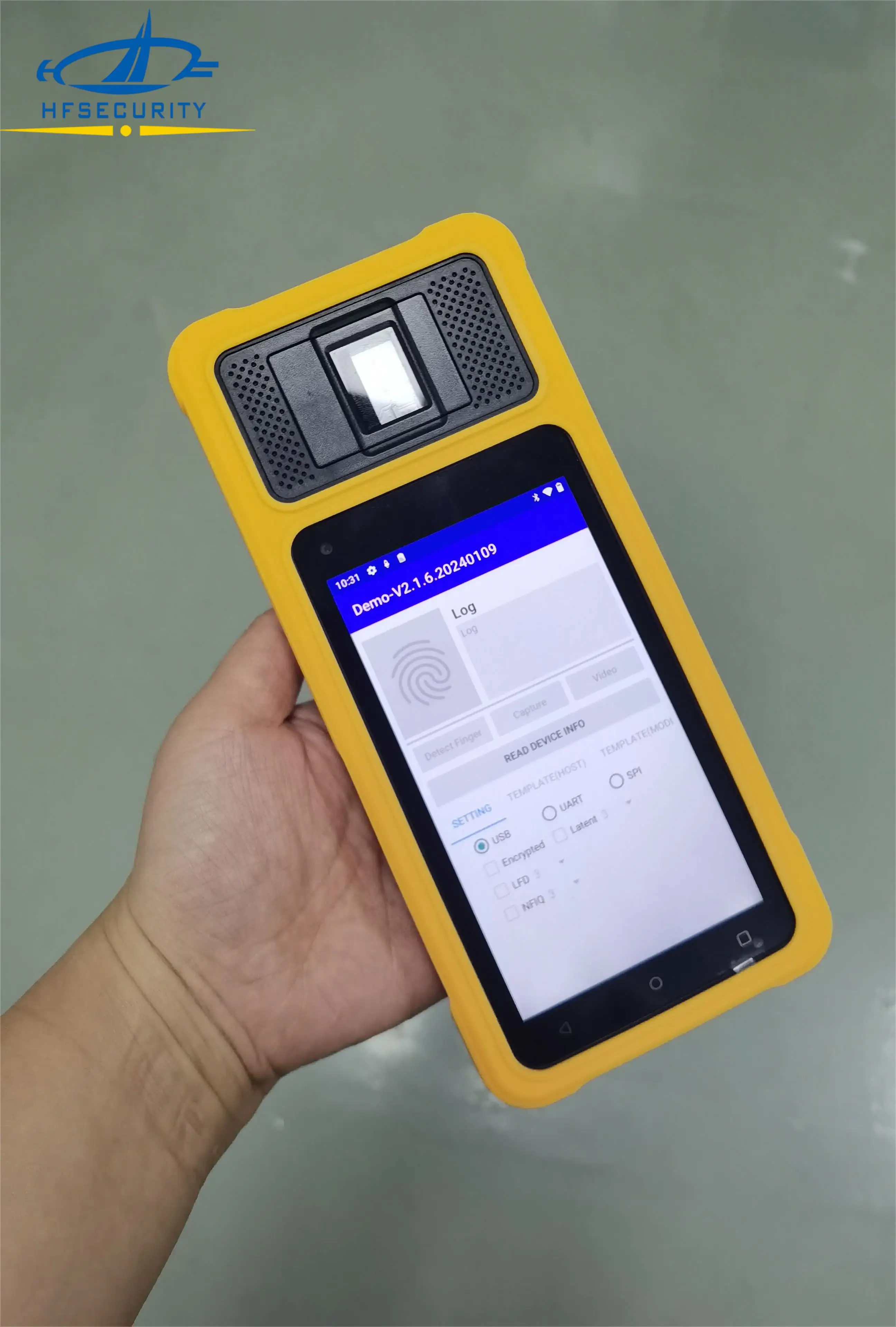 HFSecurity FP520 5 pulgadas FAP20 resistente Industrial portátil Terminal de huellas dactilares Tablet Pc con lector de tarjetas con Chip