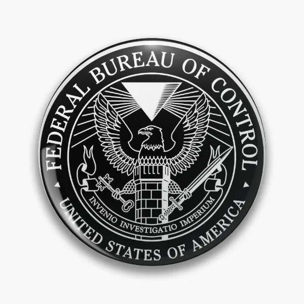 Control Game Federal Bureau Of Control  Soft Button Pin Gift Decor Metal Creative Badge Cute Brooch Women Clothes Hat Cartoon