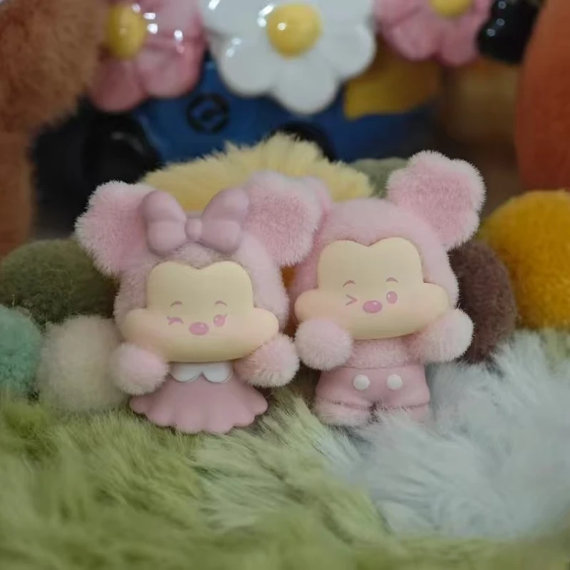 Echte MINISO Mickey Mood Palette Serie Blind Box Mini Nette Körner Tabletop Ornamente Puppe Modell Anime Spielzeug Urlaub Geschenke