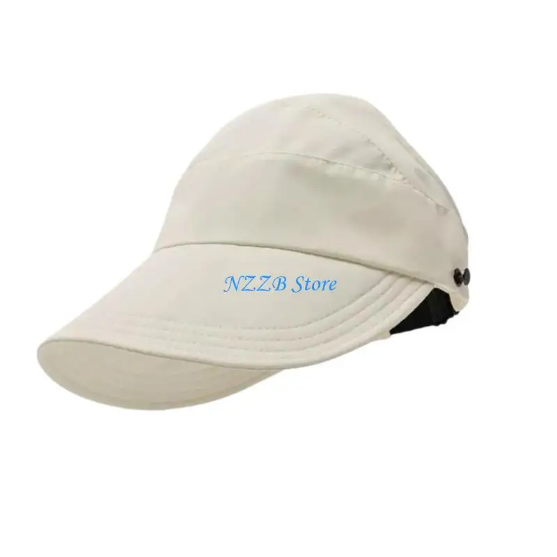 

T21F Breathable Ponytail Hat Women's Sunscreen Hat Adjustable Portable Sun Hat