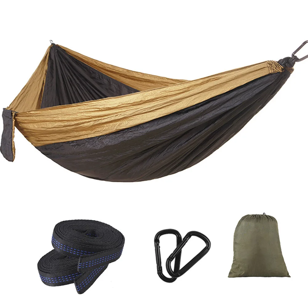 YJQ color matching nylon double hammock plus extended outdoor camping supplies swing