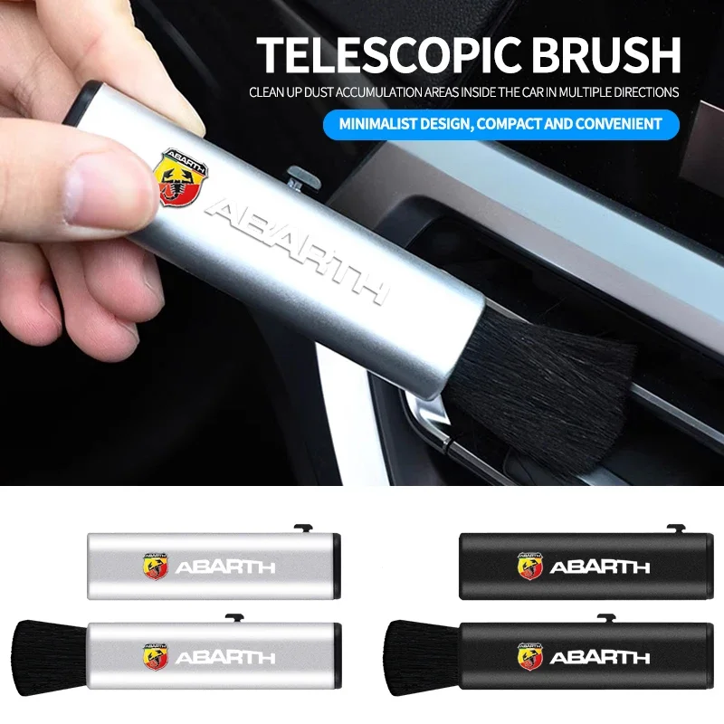 Car Retractable Detailing Cleaning Brush For Abarth Freemont Strada 500x Grande Punto Ducato Stilo Palio Auto Accessories