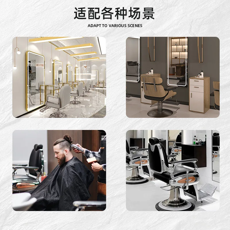 European-style retro men's barber chair, reclining, suitable for shaving and styling, hair salon chair, barber shop chair