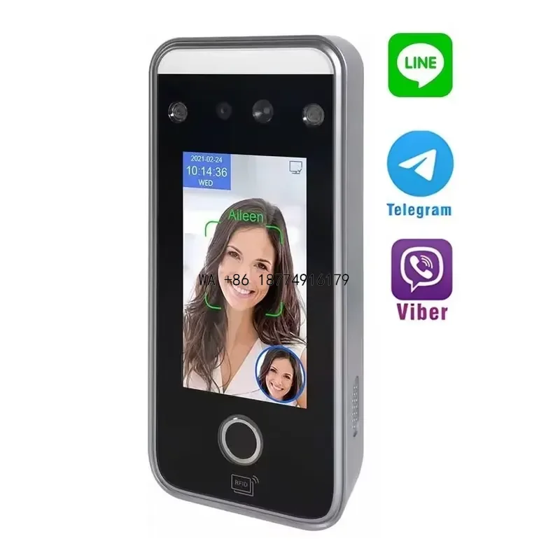 wmwmnu Biometric Facial Recognition Access Control Terminal for Residential Building Plant Entrance, Fast Response IP65