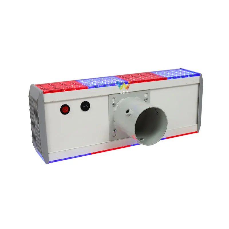 Construction Site Solar Powered Red Blue Safety Warning Flashing Light