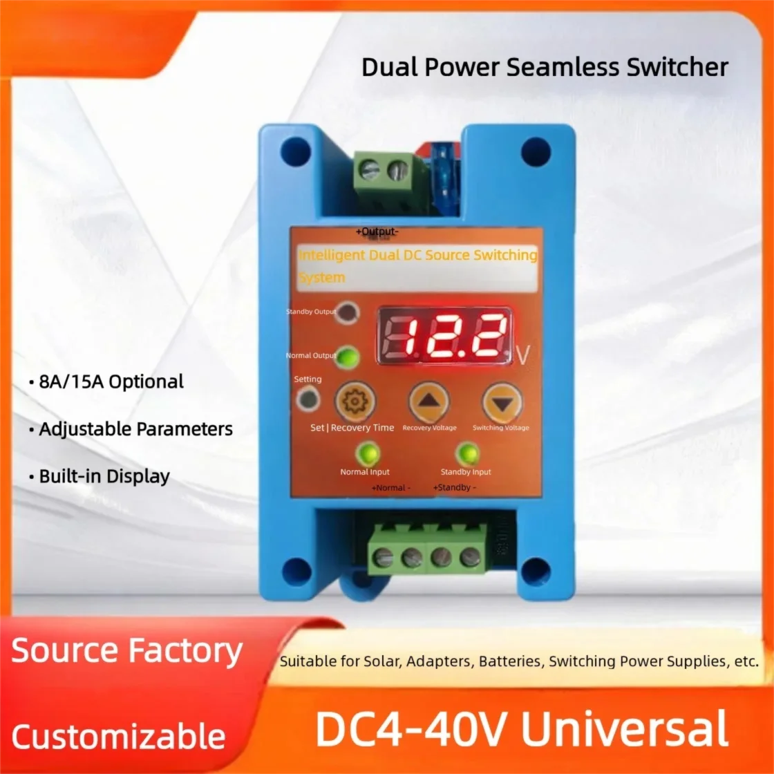 500W MPPT PV Boost Regulator Waterproof Aluminum Housing 12-50V to 24-88V Out for Electric Vehicle Solar Charging