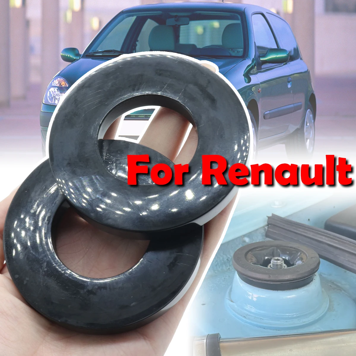 2pcs For Renault twingo Duster Logan Sandero Clio Front Shock Absorber Tower Rubber Buffer Ring Bushing Bearing Washer Protector