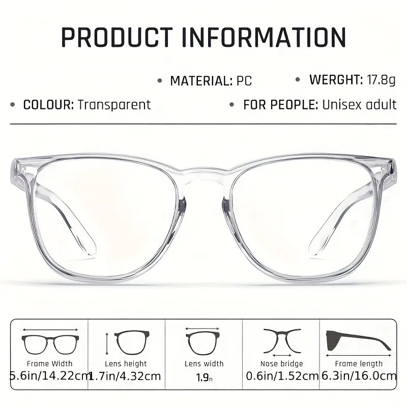 Blaulichtblockierende Brille für Herren und Damen, 1 Paar modische Schutzbrillen mit Antibeschlag- und Kratzfestigungsfunktionen – Detail 5