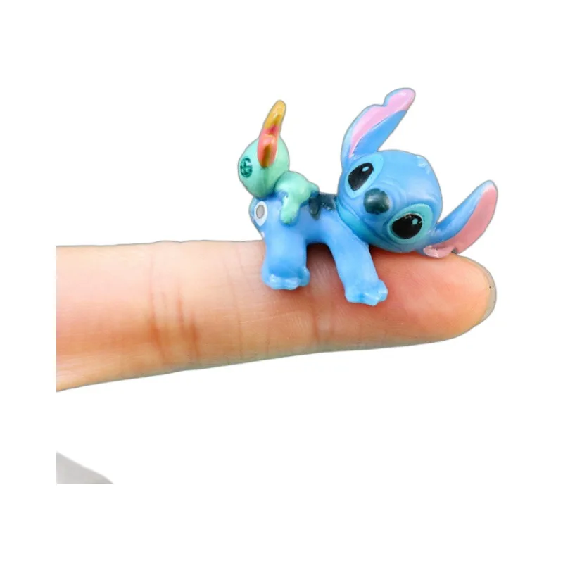 Disney 6pcs Lilo & Stitch Cartoon Leuke Figuur Model Collectie Anime Desktop Ornament Verjaardagstaart Kinderen Speelgoed Geschenken Groothandel