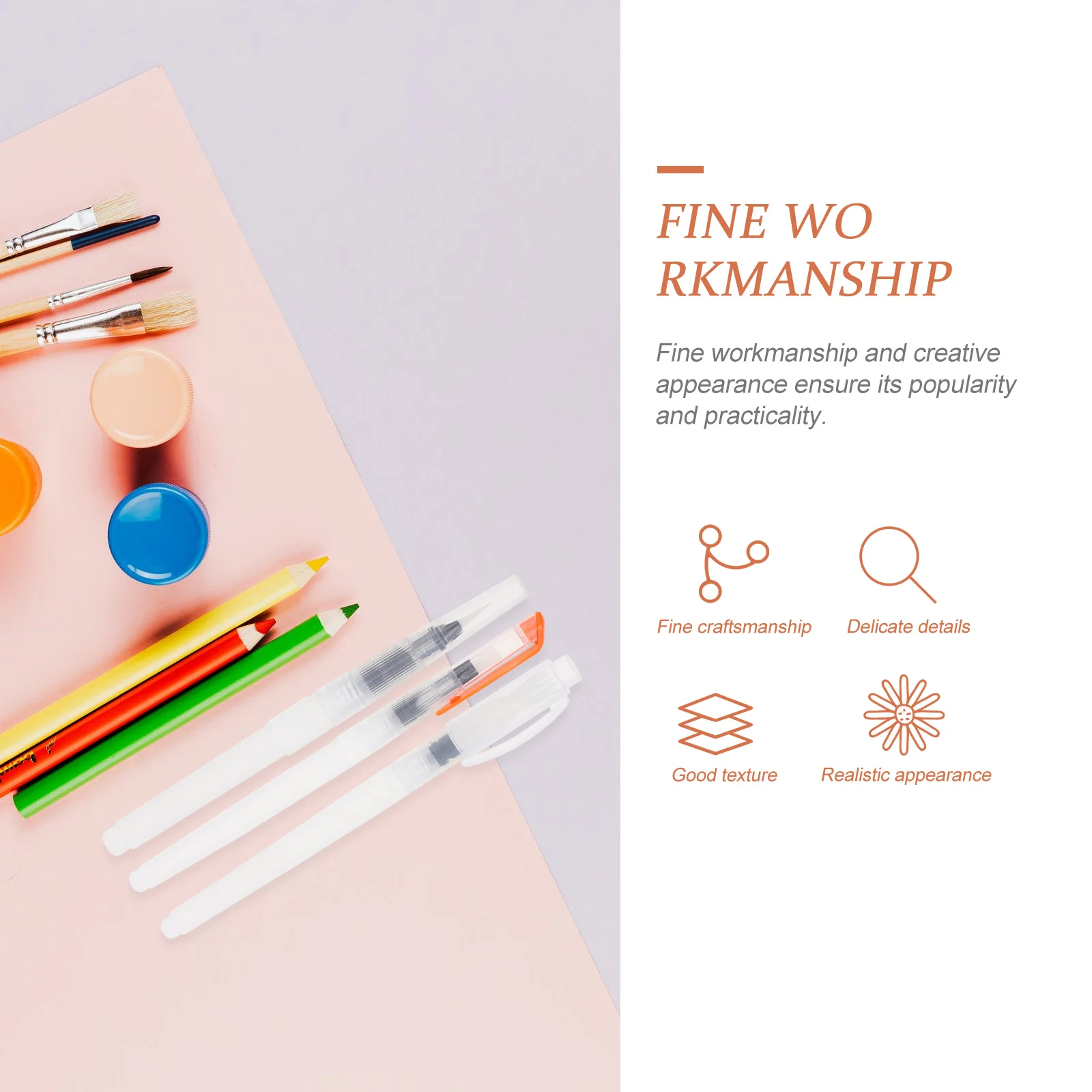 

9Pcs Watercolor Brush Pens Smooth Ink Flow Squeeze-Control Design Perfect for Sketching Outdoor Painting Supplies