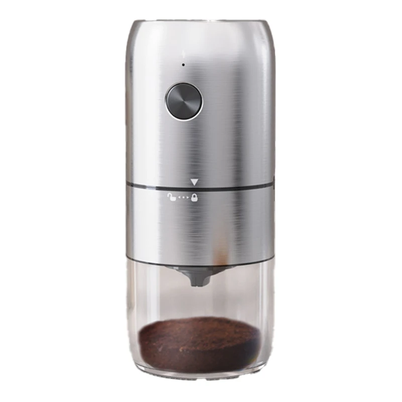 Portable Electric Burr Coffee Grinder, Small Electric Rechargeable Mini Coffee Grinder With Multiple Grinding Settings