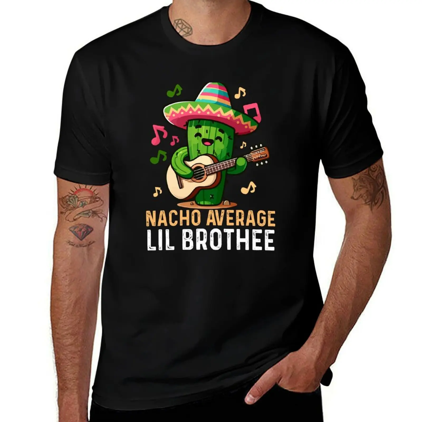 

Nacho Average Lil Brother Cinco De Mayo Mexican Kids Funny T-Shirt baggy shirts Men's t-shirts