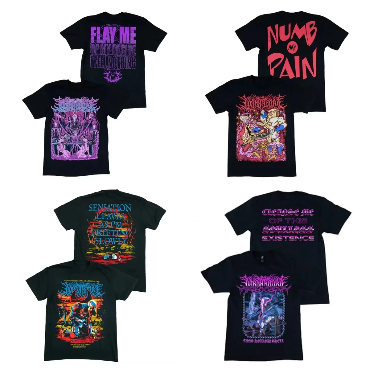 Streetwear Lorna Shore Band Dead Core Dark Metal Wind Rock American Loose Men Women T-Shirts Summer Cotton T Shirt Clothing Tops