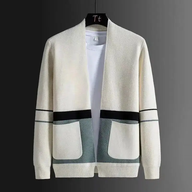 2026 Fashion Men's Knit Cardigan Spring Autumn Casual Versatile Korean Style Jacket