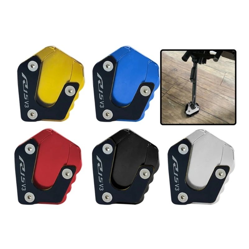 Aluminum Kickstand Extender Foot Side Stand Grip Enlarger Extension Foot Pad Support Scootor Motorcycle for YAMAHA-R15