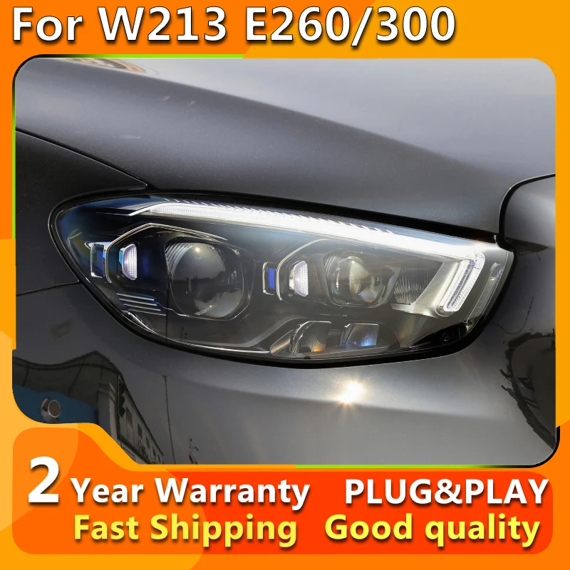 

Car Styling for W213 Headlights 2021-2022 E200 E260 E300 Head lamp LED DRL Turn Signal Angel Eyes Projector Lens Accessories