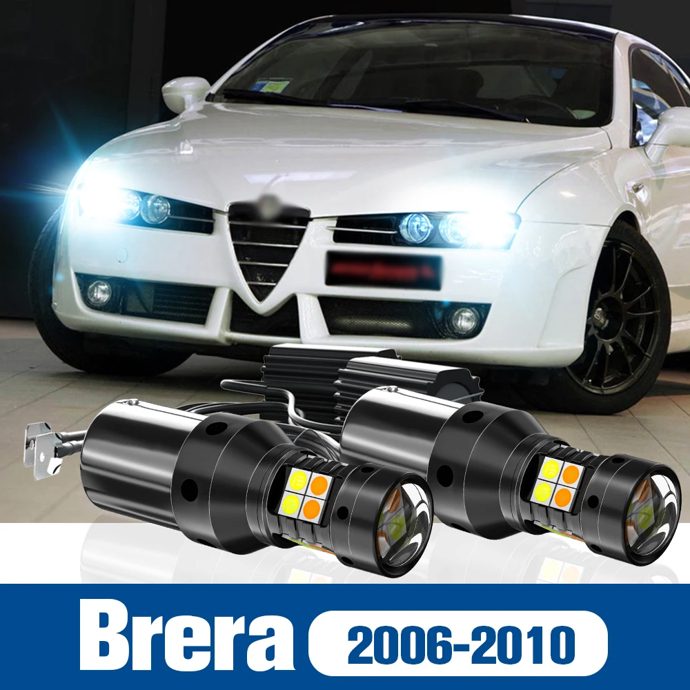 

2pcs LED Dual Mode Turn Signal+Daytime Running Light DRL Accessories Canbus For Alfa Romeo Brera 2006-2010 2007 2008 2009