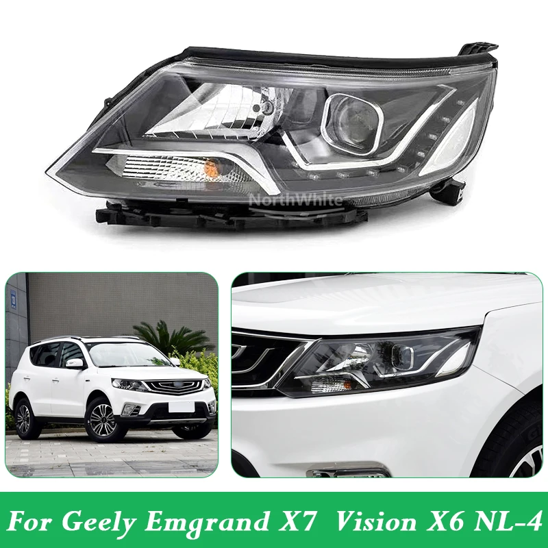 Front Bumper Headlight Headlamp For Geely Emgrand X7 Vision X6 NL-4 2016-2019 Head Light Head Lamp Assembly