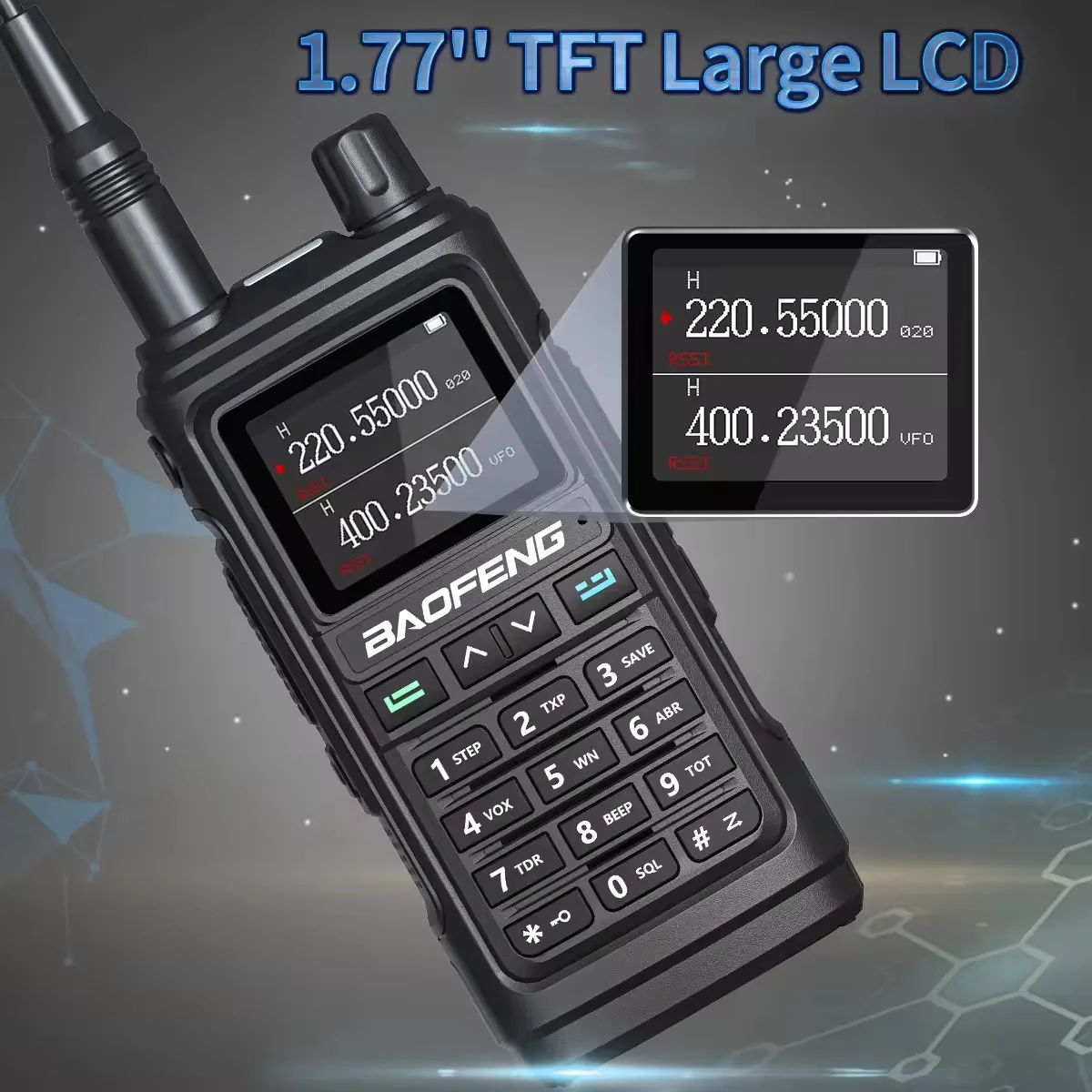 Baofeng UV-17M Walkie Talkie Six Band Long Range Air Band Wireless Copy Frequency 999CH TypeC Charge FM/AM UV 5R Two Way Radio