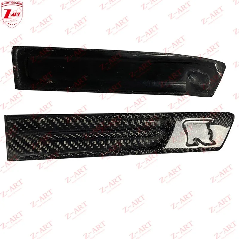 Z-ART R35 Carbon Fiber Front Fender Badge for Nissan GTR R35 Carbon Fiber Front Fender Trim Logo