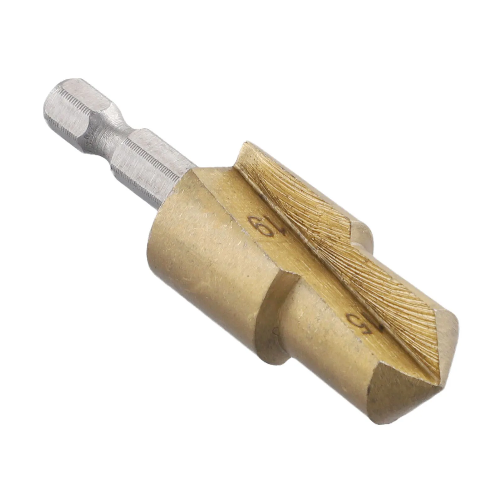 6.35mm Drill Bit Hexagonal Shank Drill Bit Plumber Work 61x6.35x22mm Easy To Disassemble Gold Color Not Easy To Slip