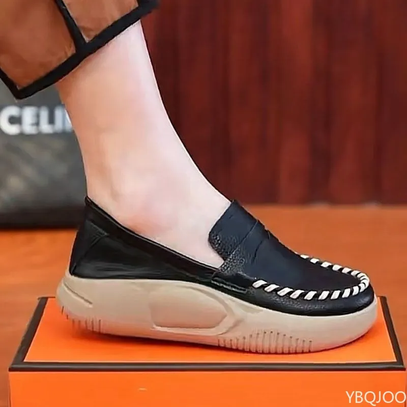 Chaussures décontractées à semelles épaisses pour femmes, confortables, simples, polyvalentes, pour les déplacements quotidiens, nouvelle collection printemps automne