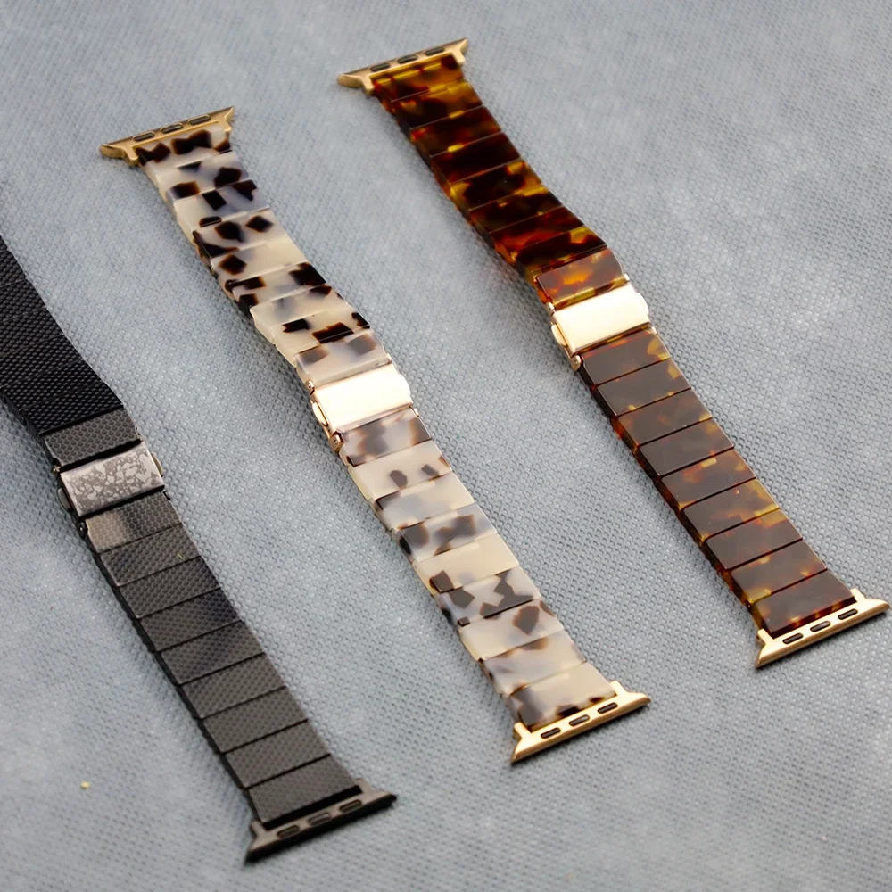 Resin Strap for Apple Watch Band 49MM 44mm 40mm 42mm 46mm 41mm 45mm correa Breathable Bracelet for iWatch SE Ultra 10 9 8 7 5 4