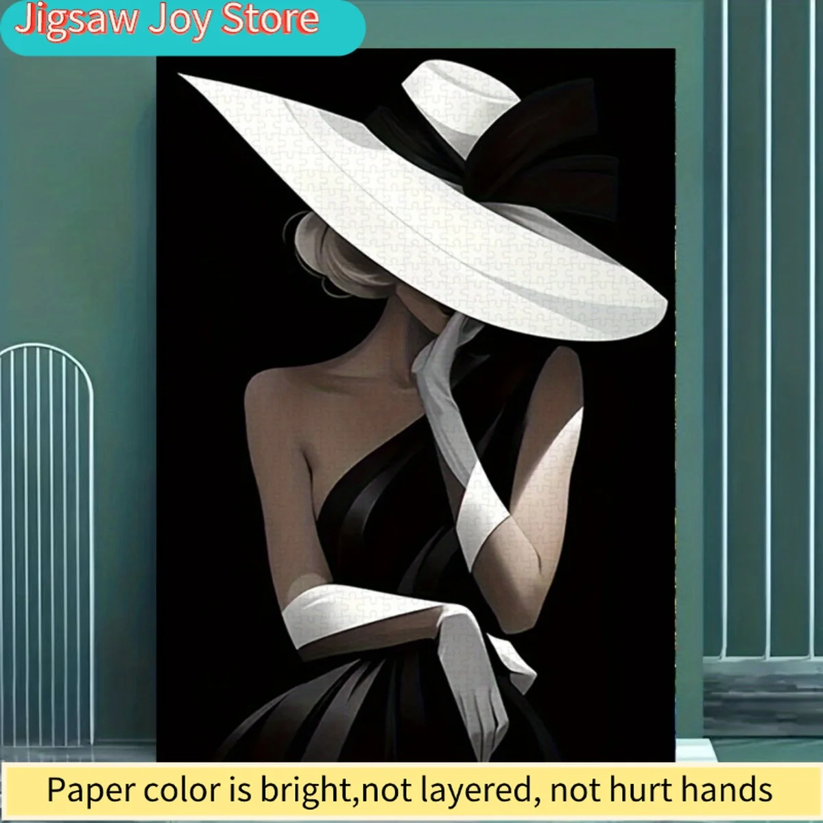 

Premium Jigsaw Puzzle Featuring Elegant Black And White Artwork, Measuring 60Cm by 80Cm, Perfect for Decorating Your Living Ro