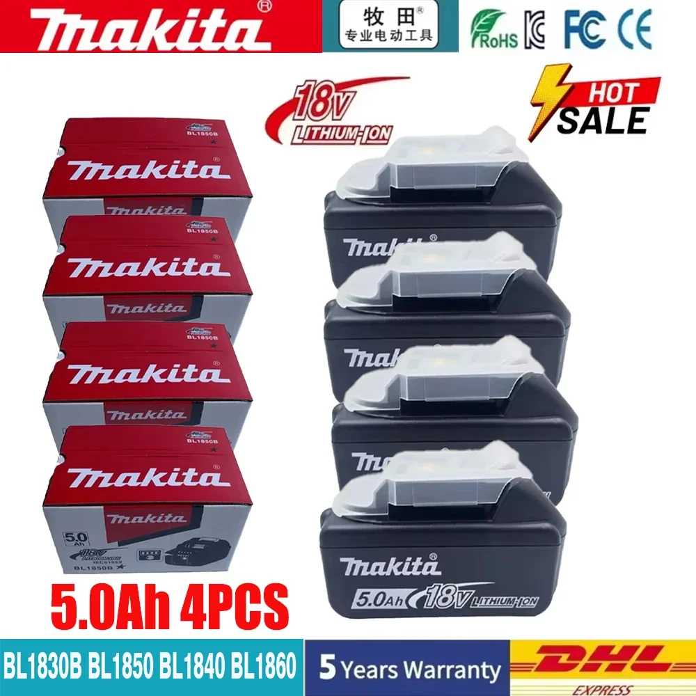 

Original Makita 18V 6.0 Rechargeable Lithium-Ion Battery With LED Indicator, High Capacity Makita Cordles Power Tool Battery