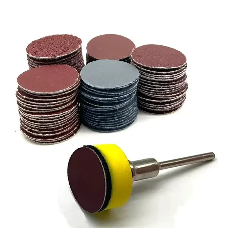 

100 Piece Sandpaper Set 25mm Sanding Disc Sanding Disc Abrasive Paper 1 Inch Abrasive Polishing Pad for Dremel Tools