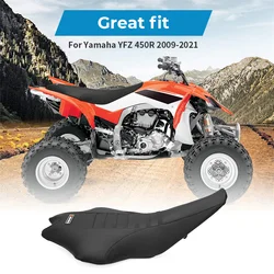 Ribbed Rubber Seat Cover Motorcycle Waterproof Soft Seat Cover Anti-slip with Grain Pattern For Yamaha YFZ 450R 2009 - 2020