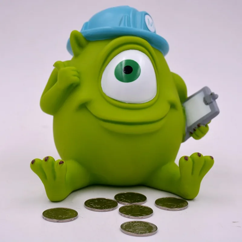 2styles Disney Monsters University Mike Wazowski Mr Q Money Pot Piggy Bank One Eyed Ornament Figure Model Toys Collection Doll