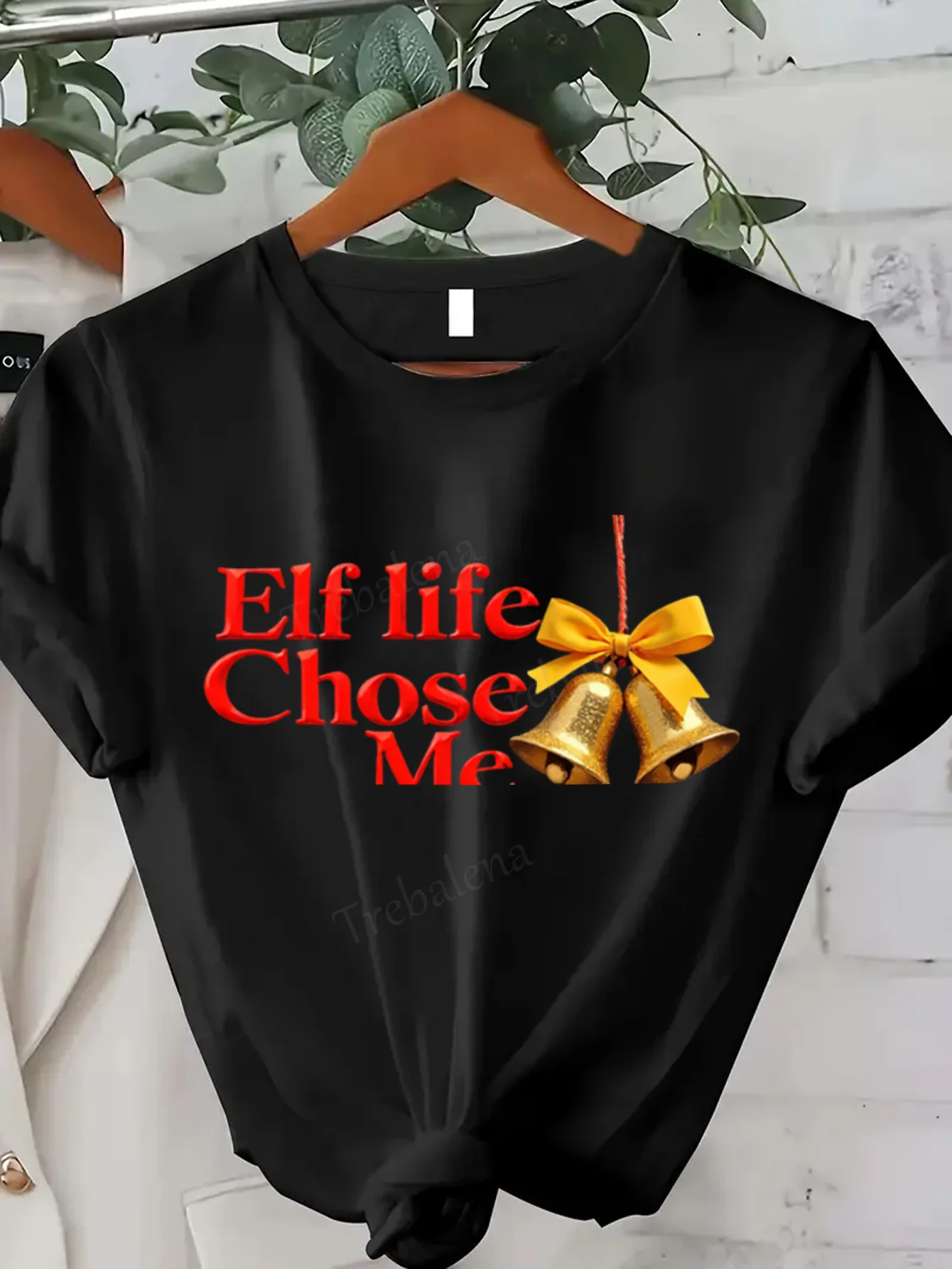 

Женская футболка Elf Life Chose Me Женская футболка с рождественскими колокольчиками